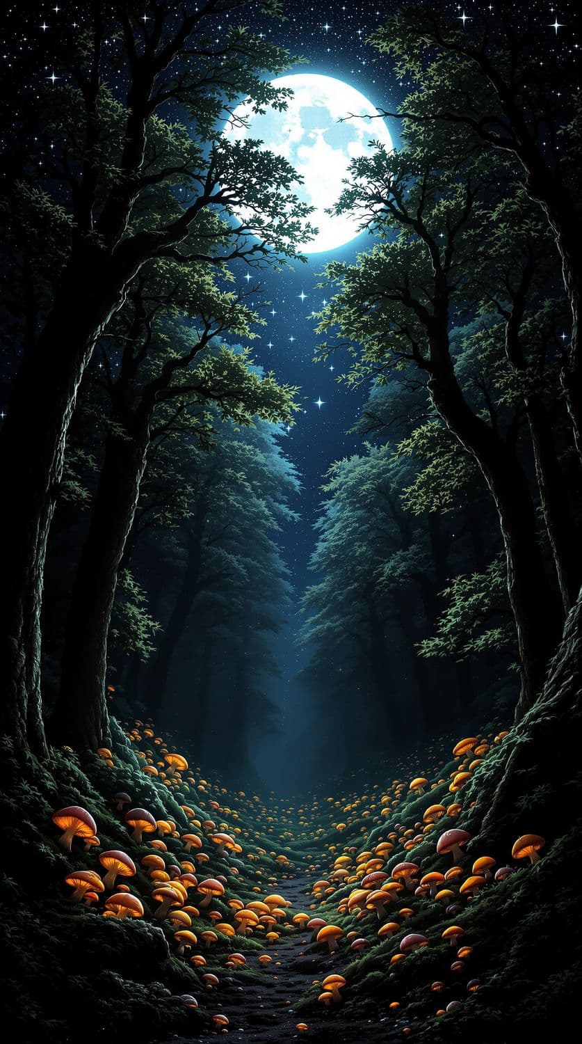 Moonlit Forest Clearing
