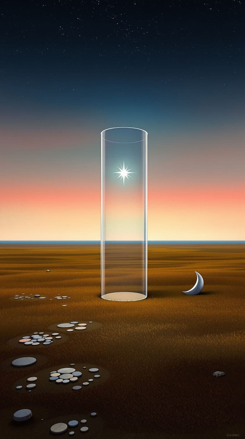 Celestial Harmony with Suspended Star