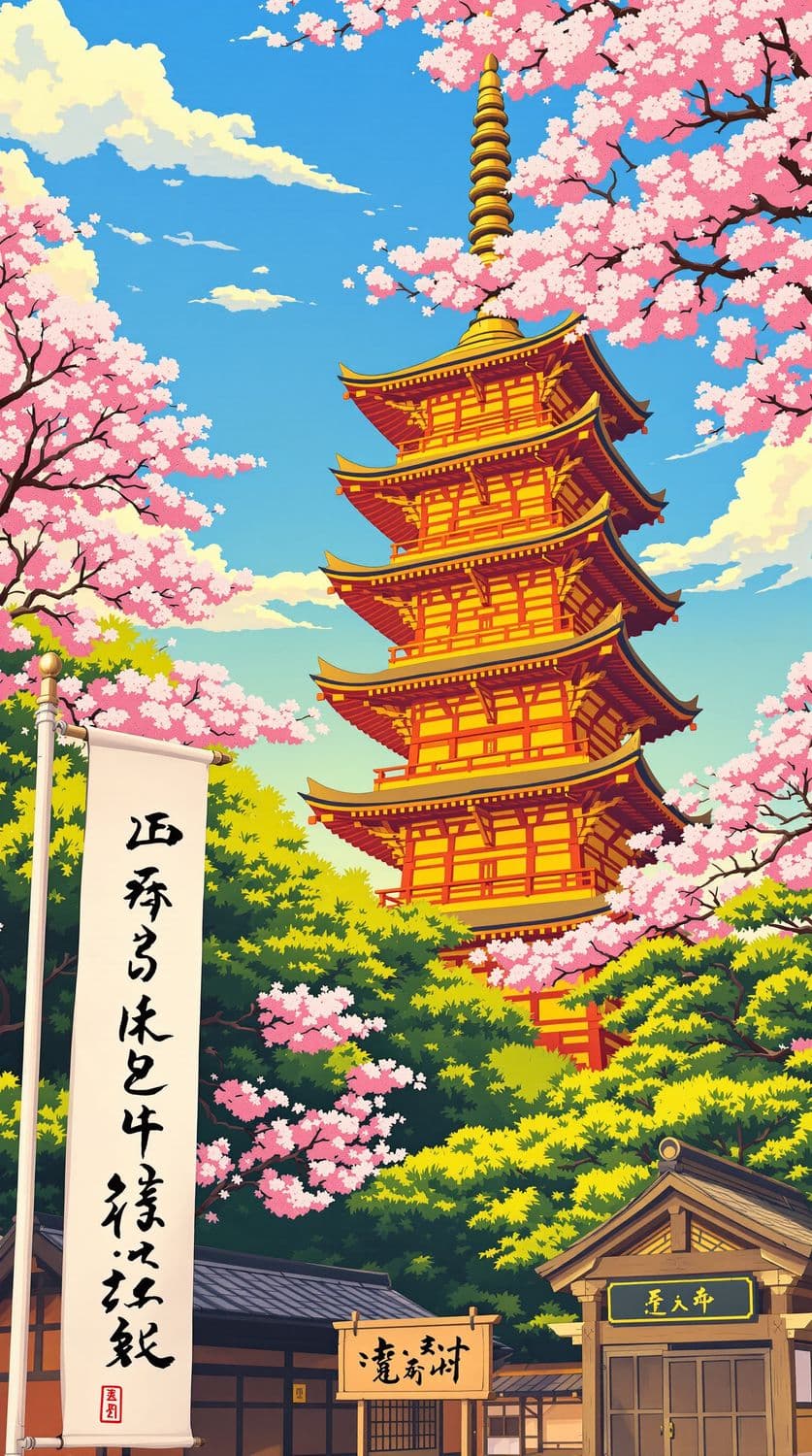 Golden Pagoda at Sunset