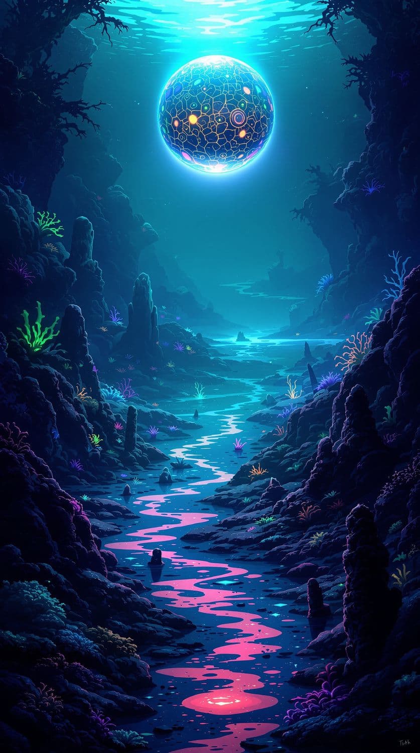 Bioluminescent Underwater Realm