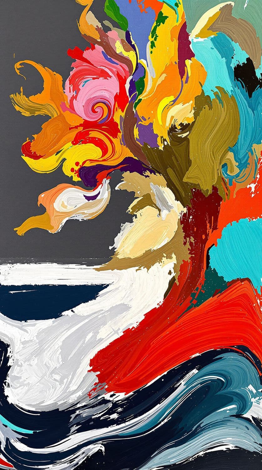 Vibrant Swirls of Energy