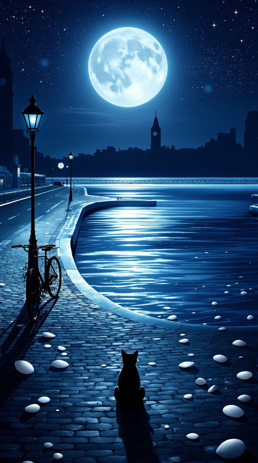 Moonlit Urban Tranquility