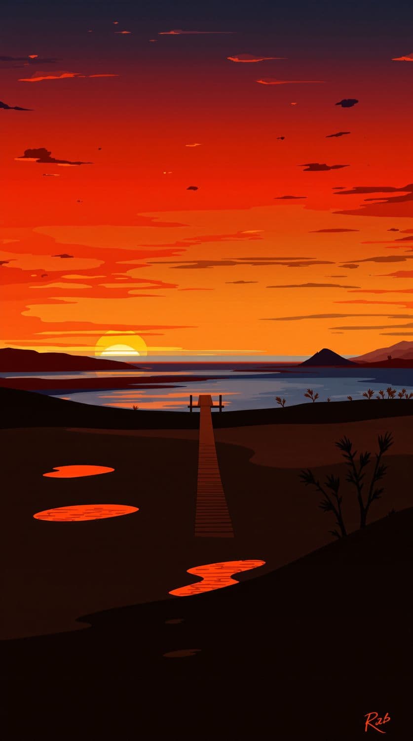 Sunset Serenity by the Lake