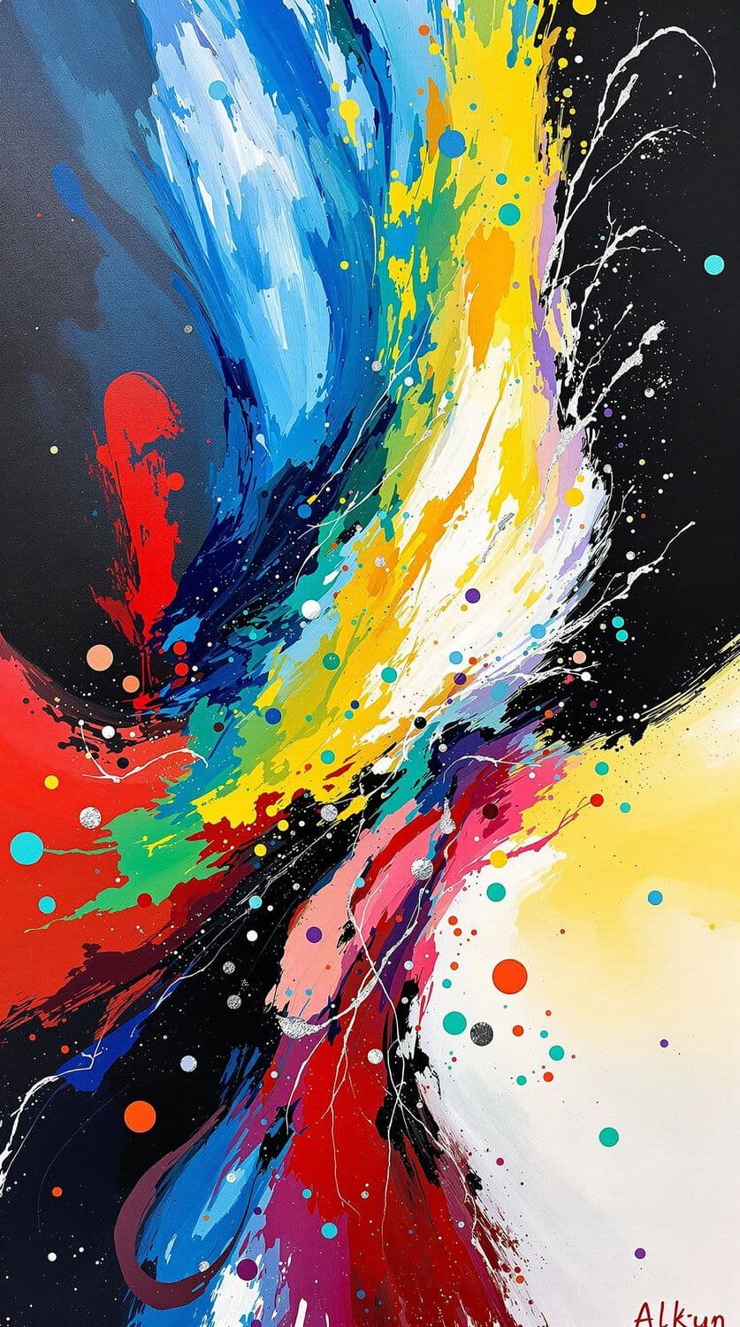 Serene Swirl of Cool Hues