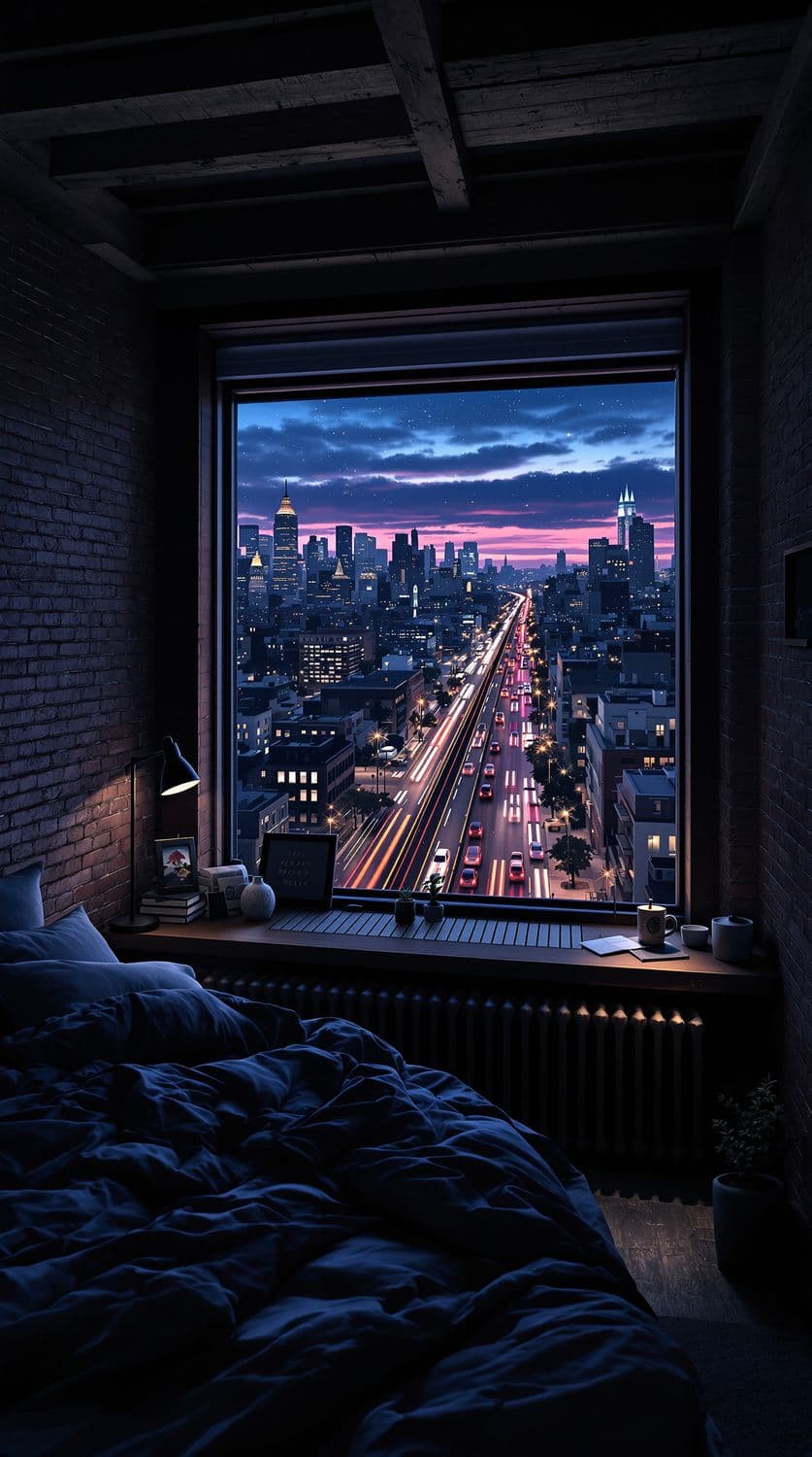 Cozy Loft with Cityscape