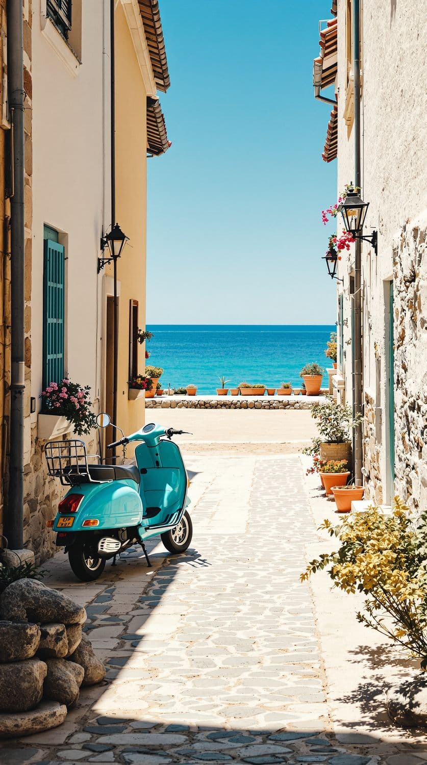 Retro Scooter in an Italian Alleyway