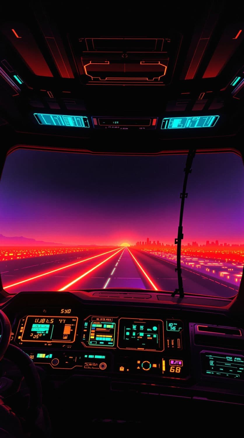 Retro-Futuristic Train Cockpit