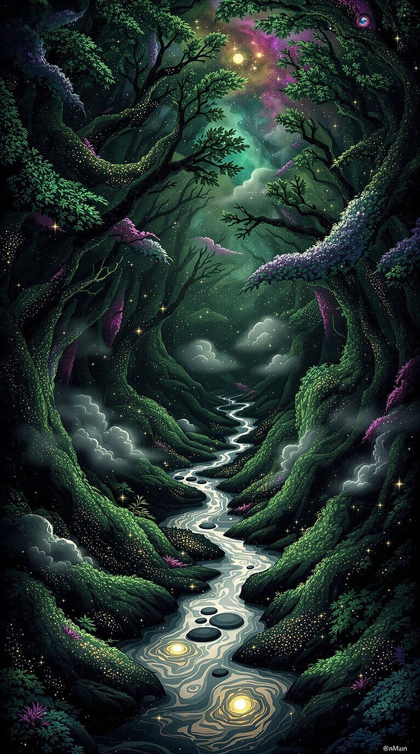 Enchanted Cosmic Forest