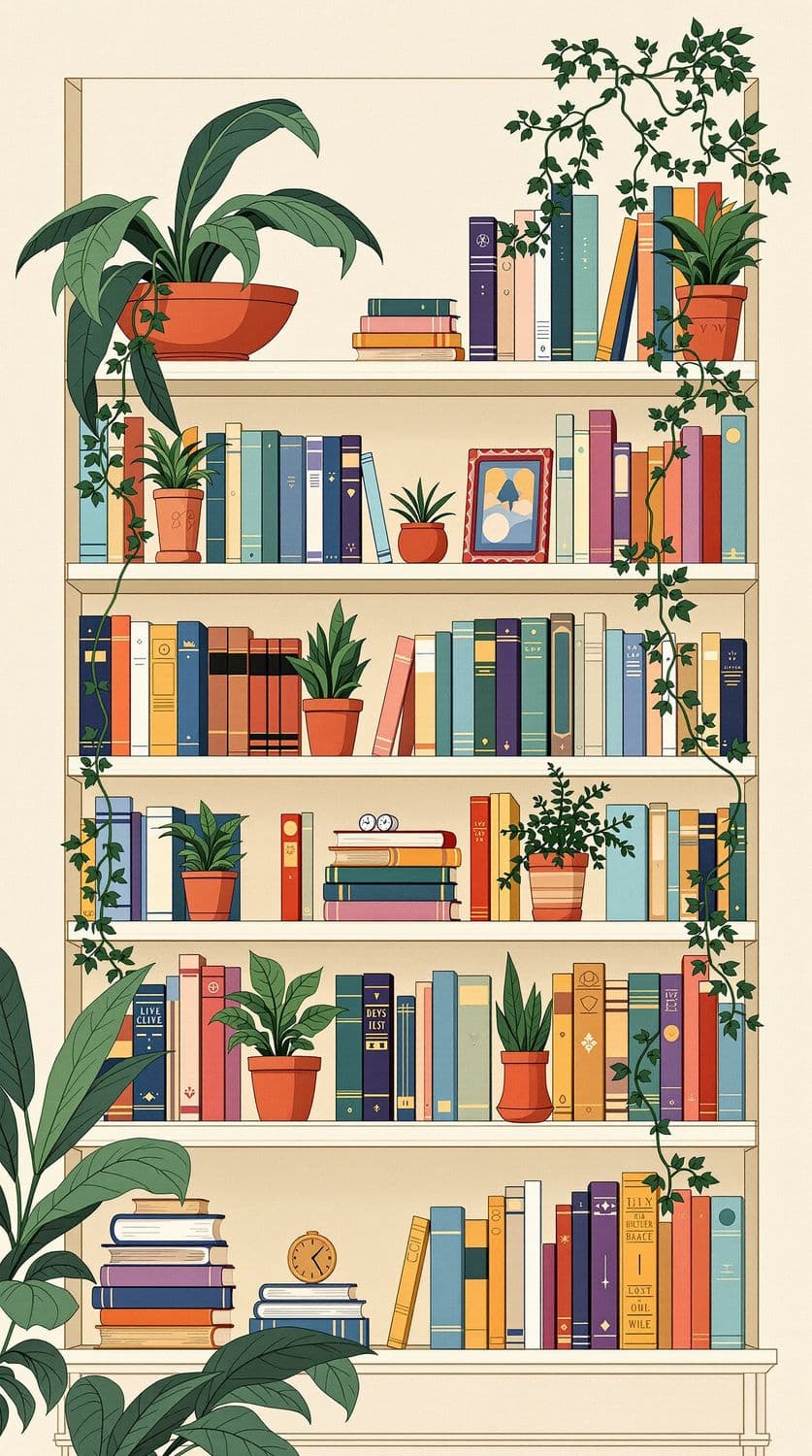 Cozy Living Room Bookshelf