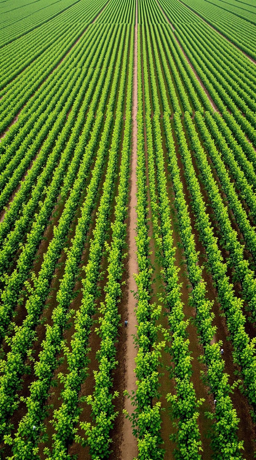 Aerial Vineyard Pattern