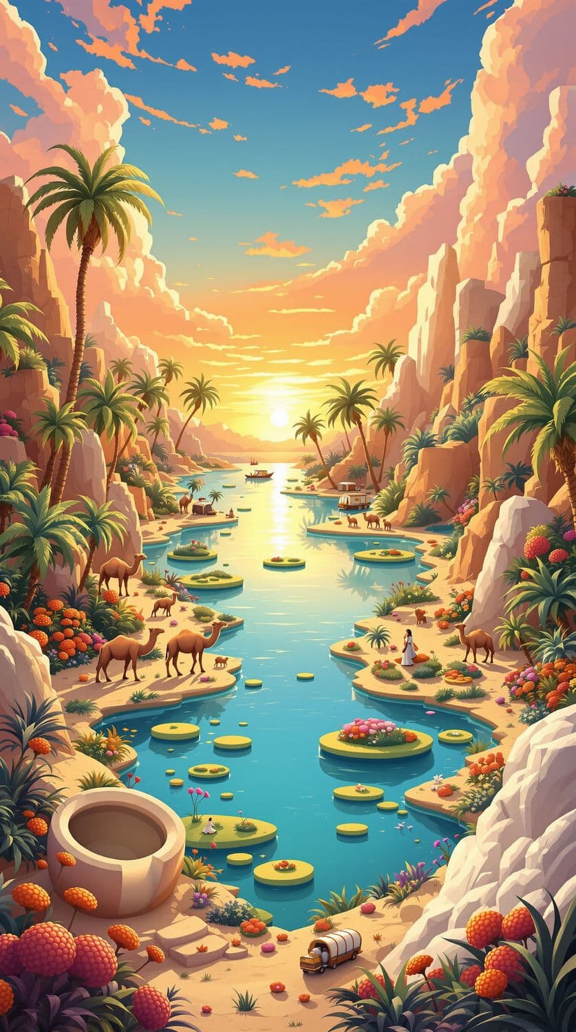 Serene Desert Oasis