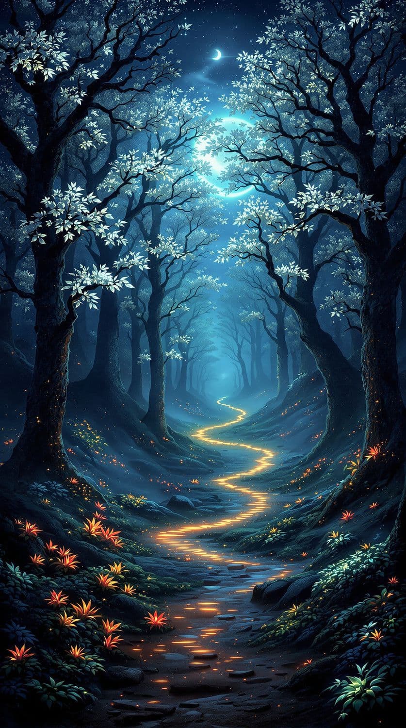 Moonlit Enchanted Forest