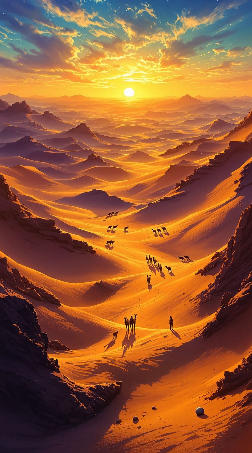 Magical Desert Sunset