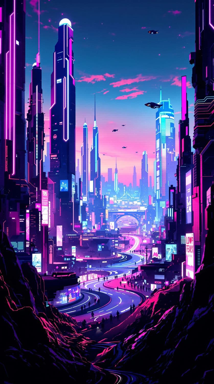 Neon Dusk Metropolis