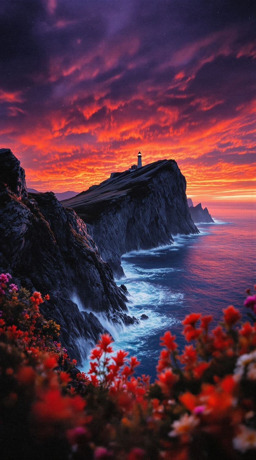 Sunset Over the Cliffs