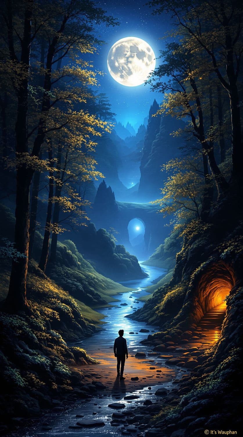 Moonlit Enchanted Forest