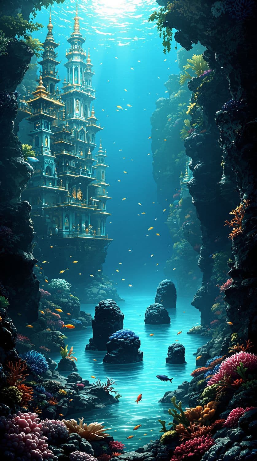 Underwater Kingdom of Silver and Turquoise