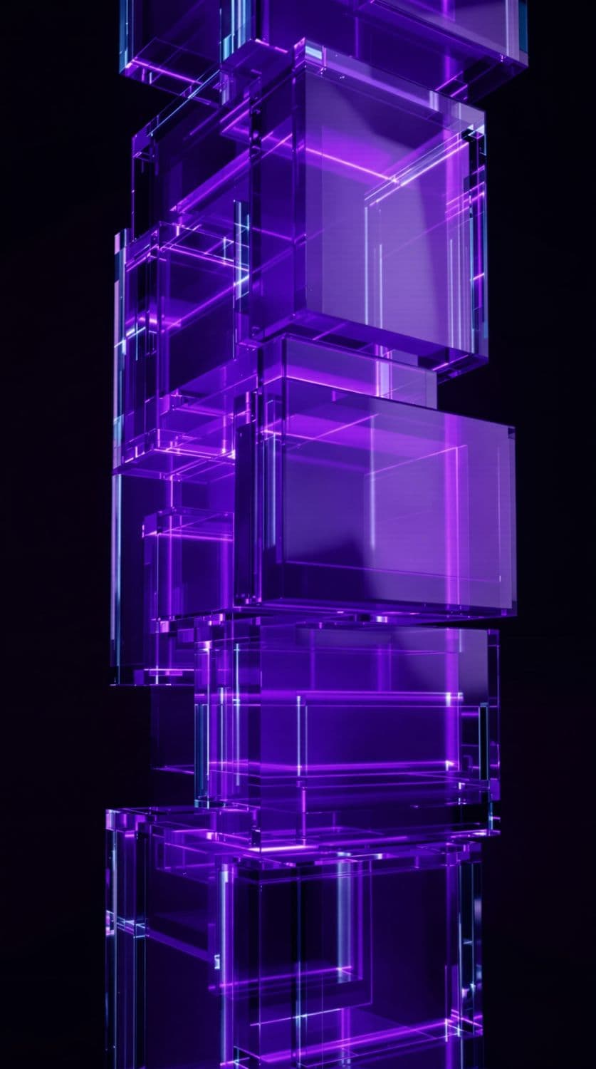 Stacked Purple Rectangular Blocks
