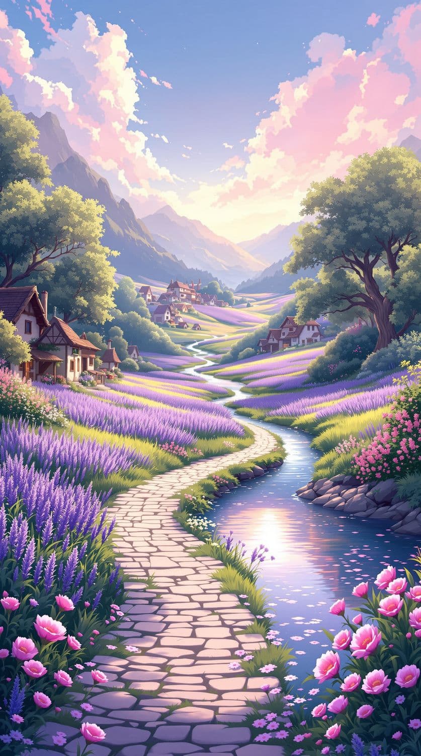 Dawn in the Lavender Valley