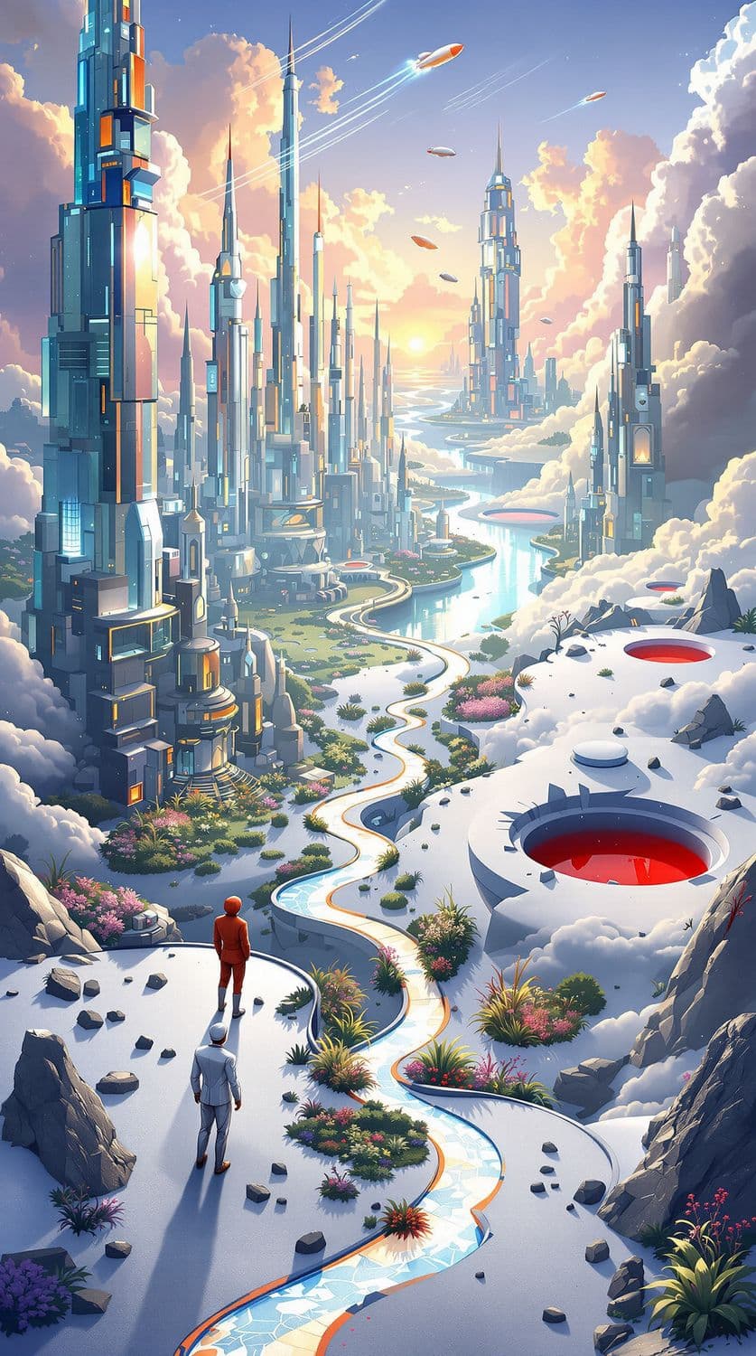 Futuristic City at Dawn