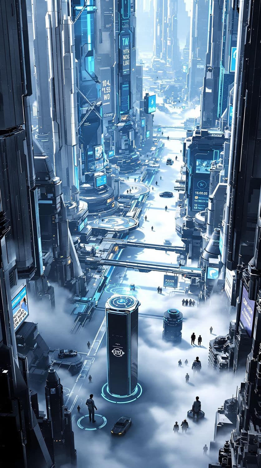 High-Tech Urban Aerial View