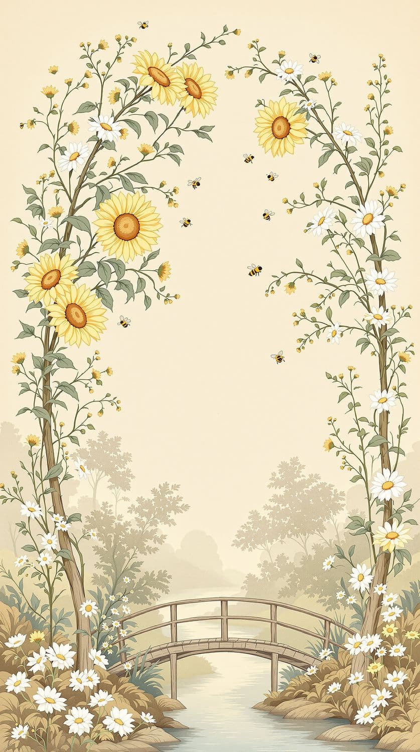 Sunflower and Bee Harmony