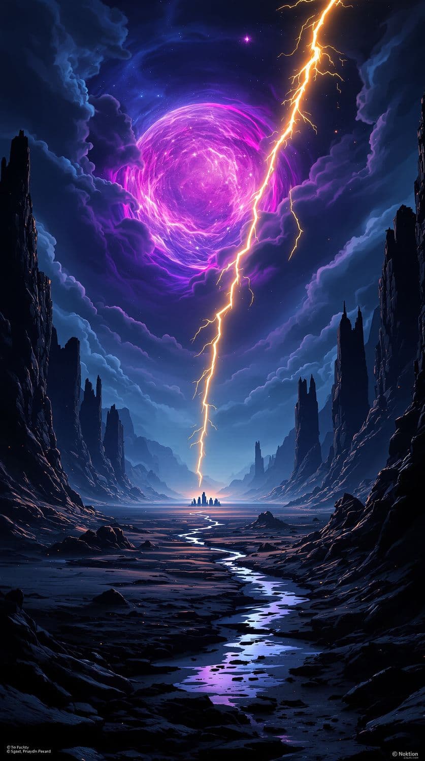 Dreamscape of Purple and Gold