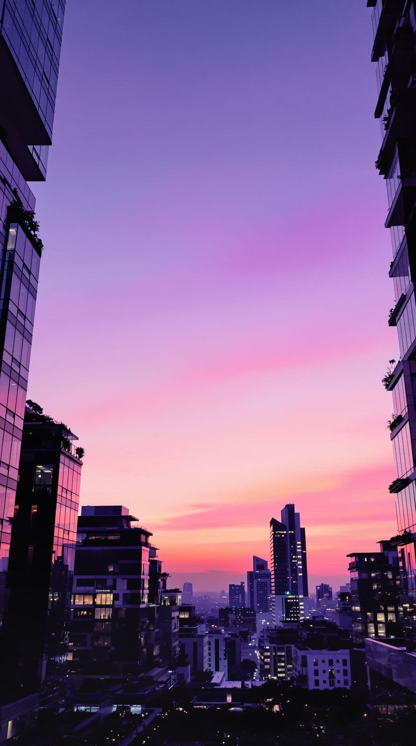 Tranquil Urban Oasis at Dusk