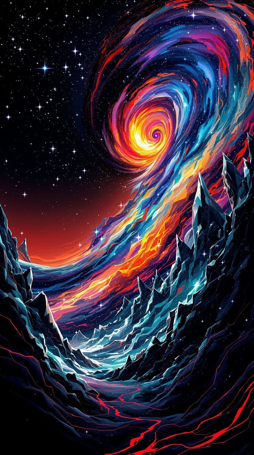 Nebula Vortex and Crystalline Structures