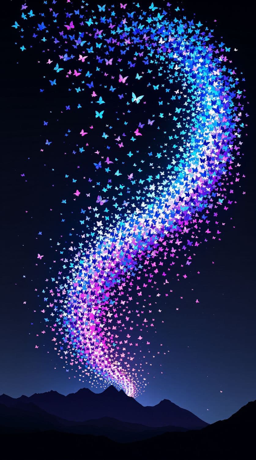 Twilight Butterfly Spiral