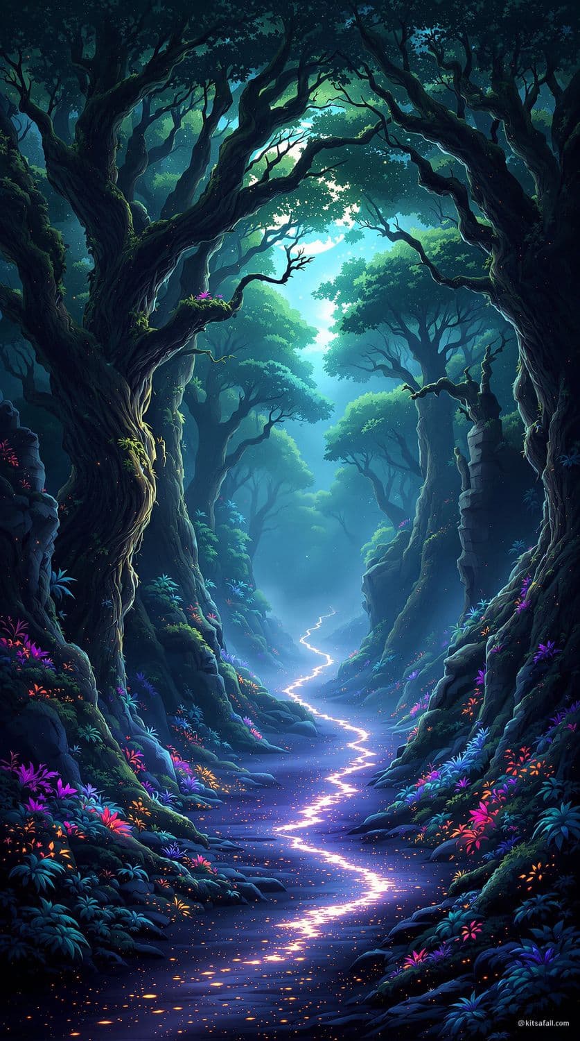 Moonlit Enchanted Forest