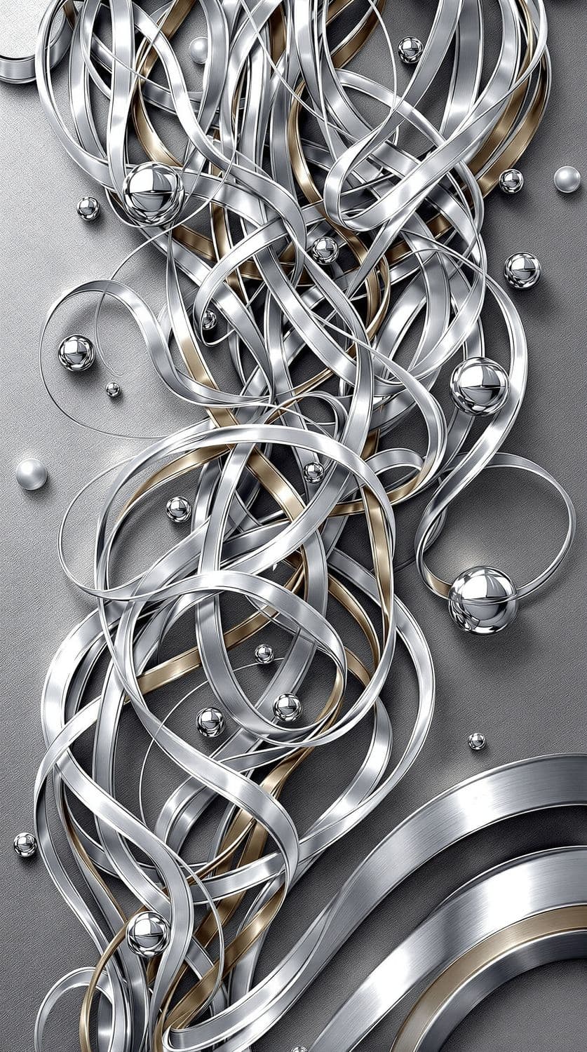 Silver and Chrome Ribbons
