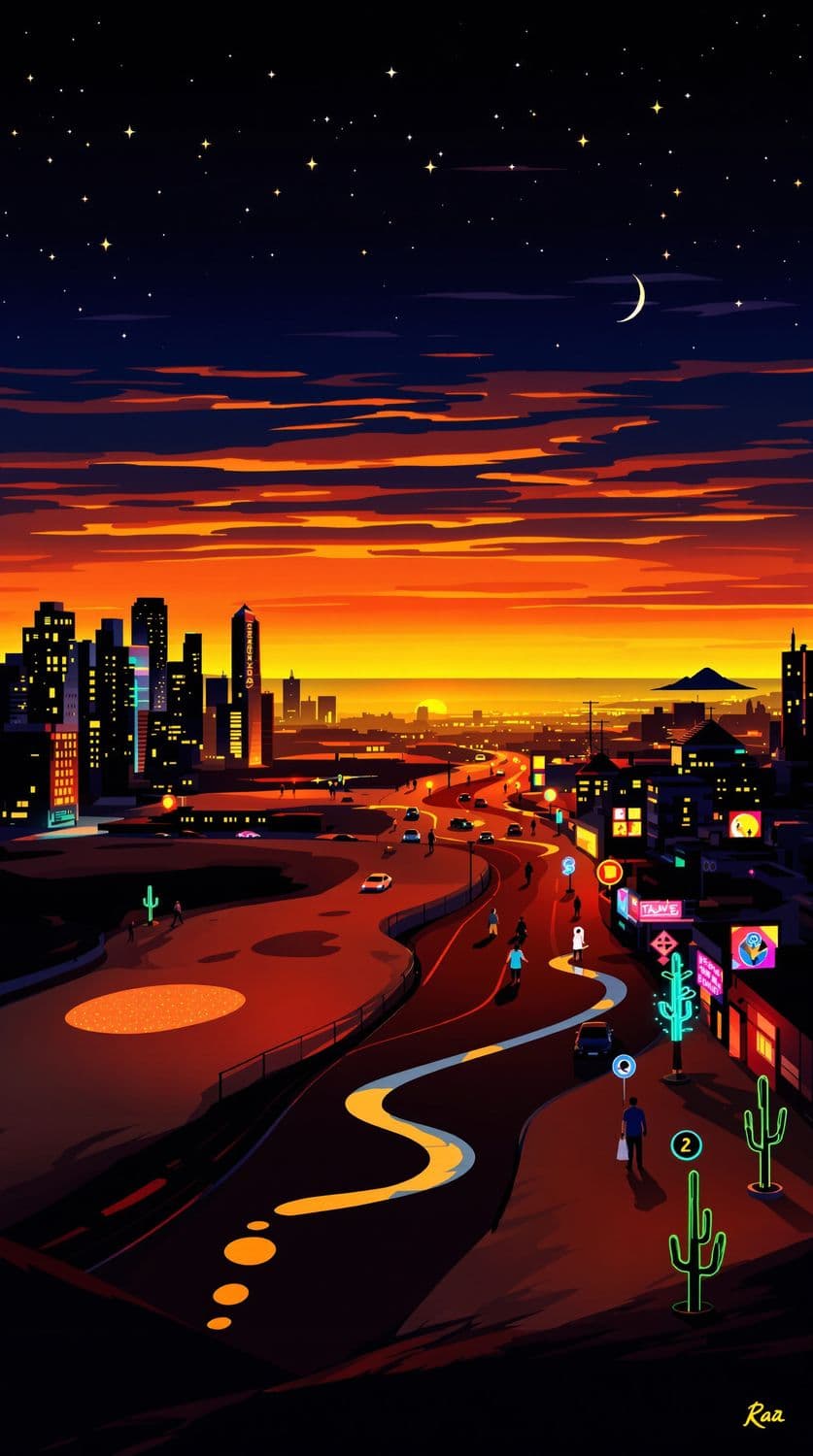 Night in the Vibrant City