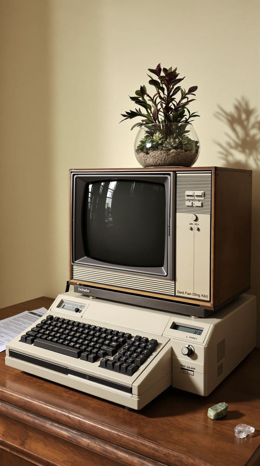 Antique Radio and Succulent Terrarium