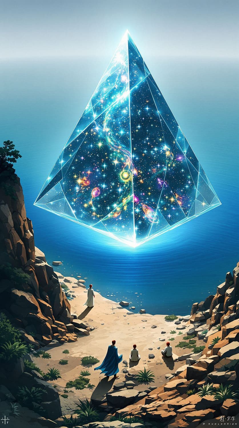 Crystalline Pyramid Over Sapphire Lake