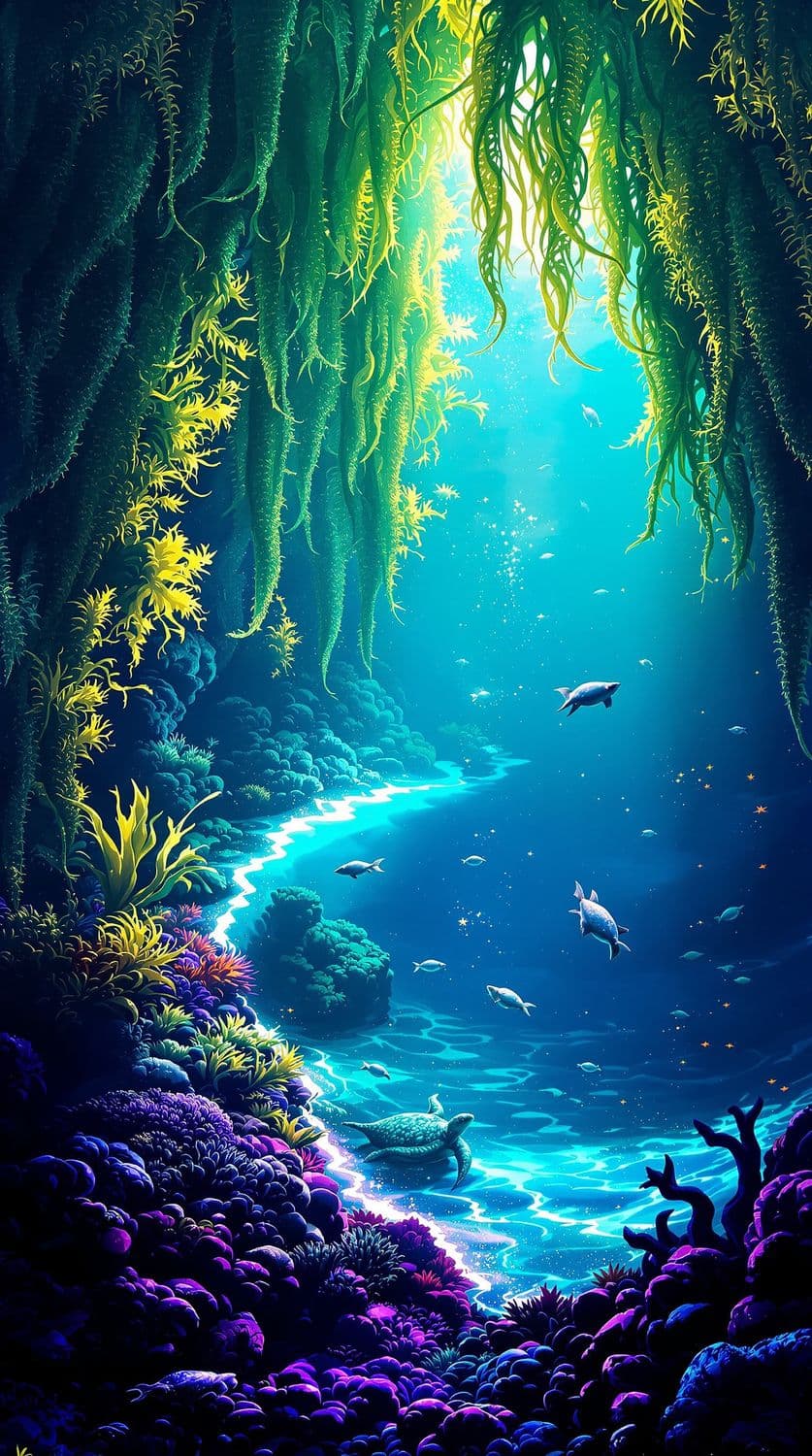Enchanted Underwater Kelp Forest