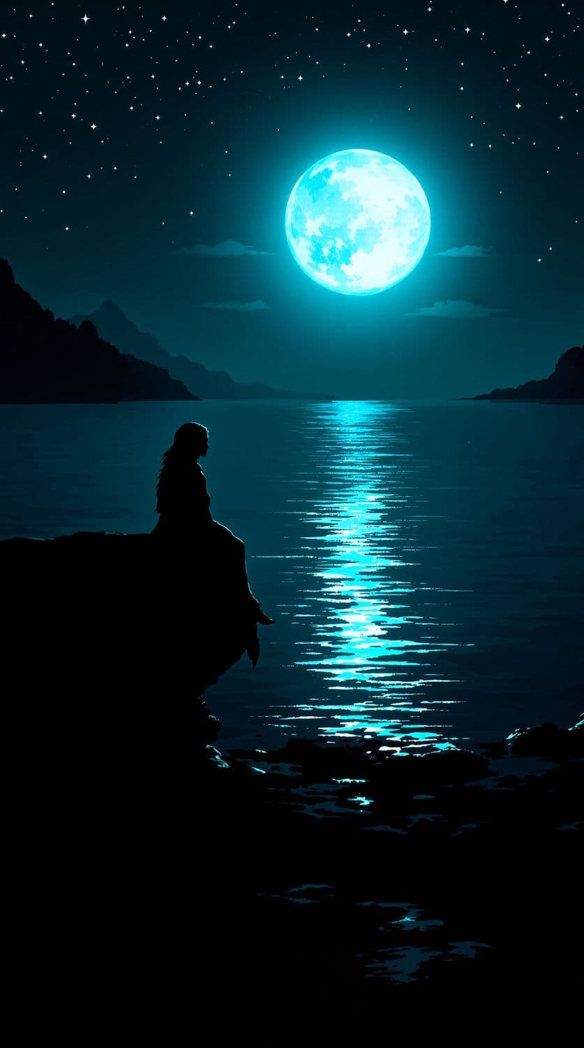 Mermaid's Moonlit Vigil