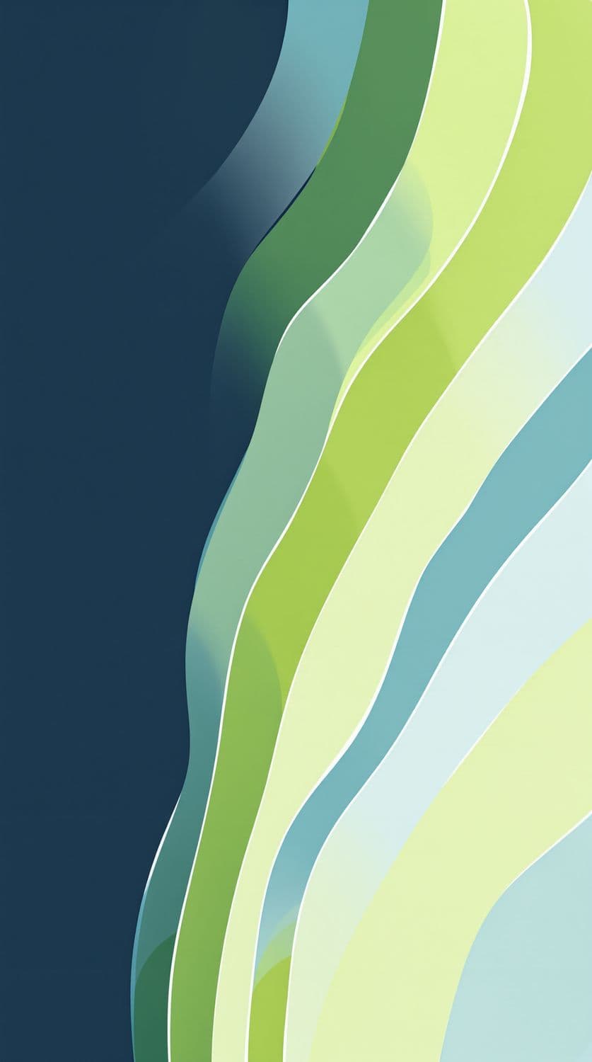 Vertical Green Waterfall