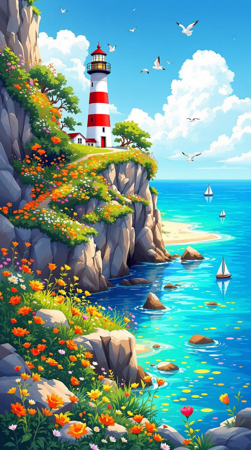 Lighthouse by the Sea