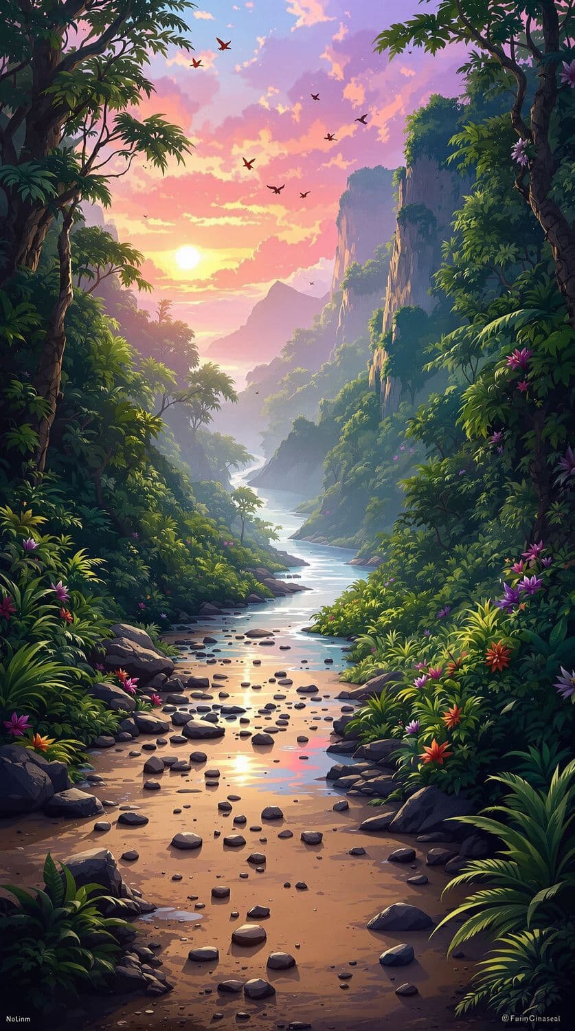 Tropical Rainforest at Dawn