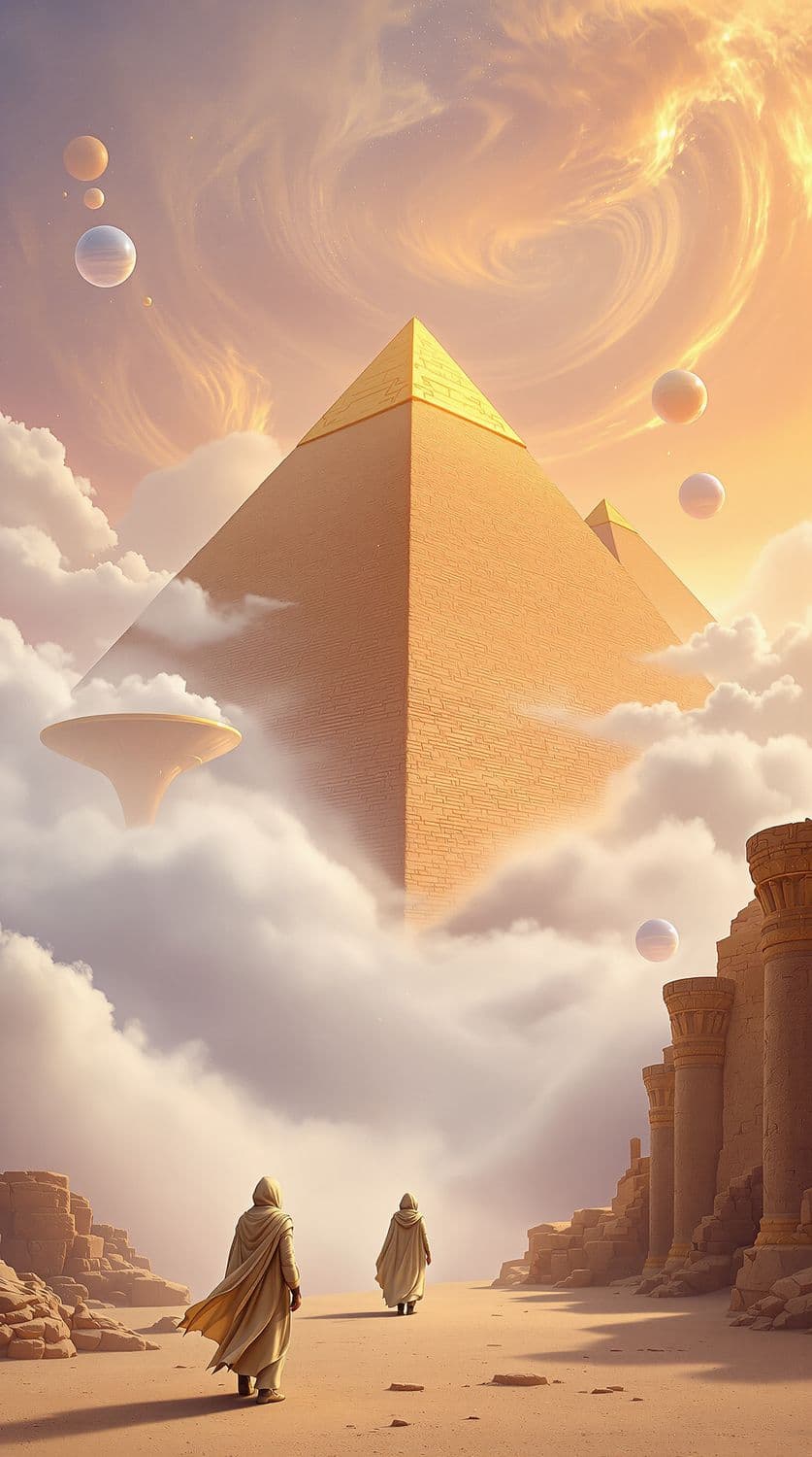 Mystical Pyramids at Dusk
