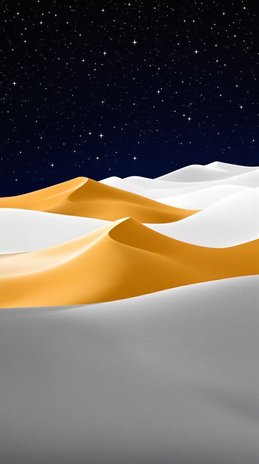 Golden Dunes Under Starry Night