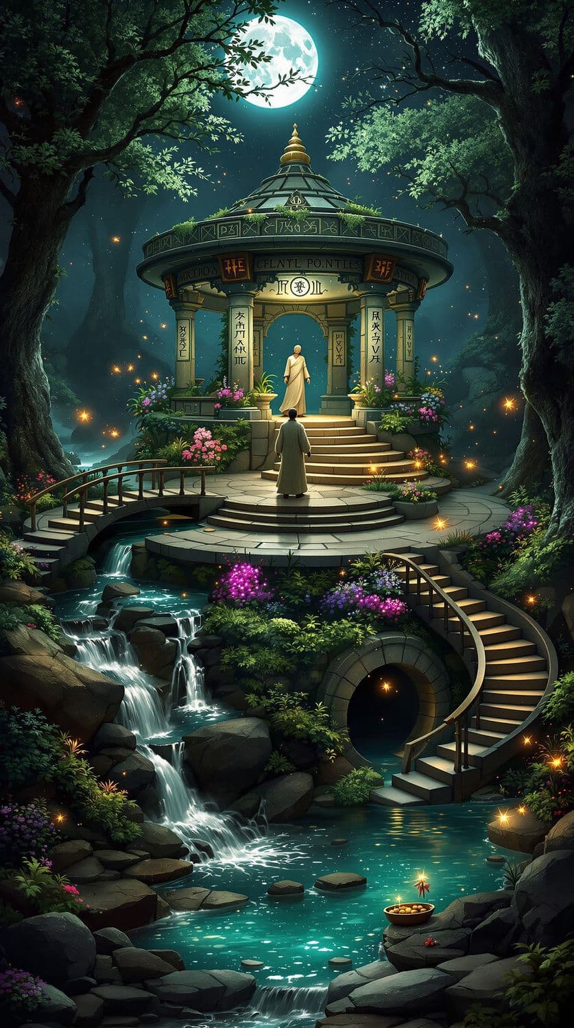 Enchanted Moonlit Garden
