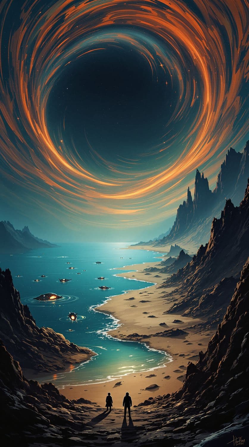 Alien Ocean Under Gas Giant