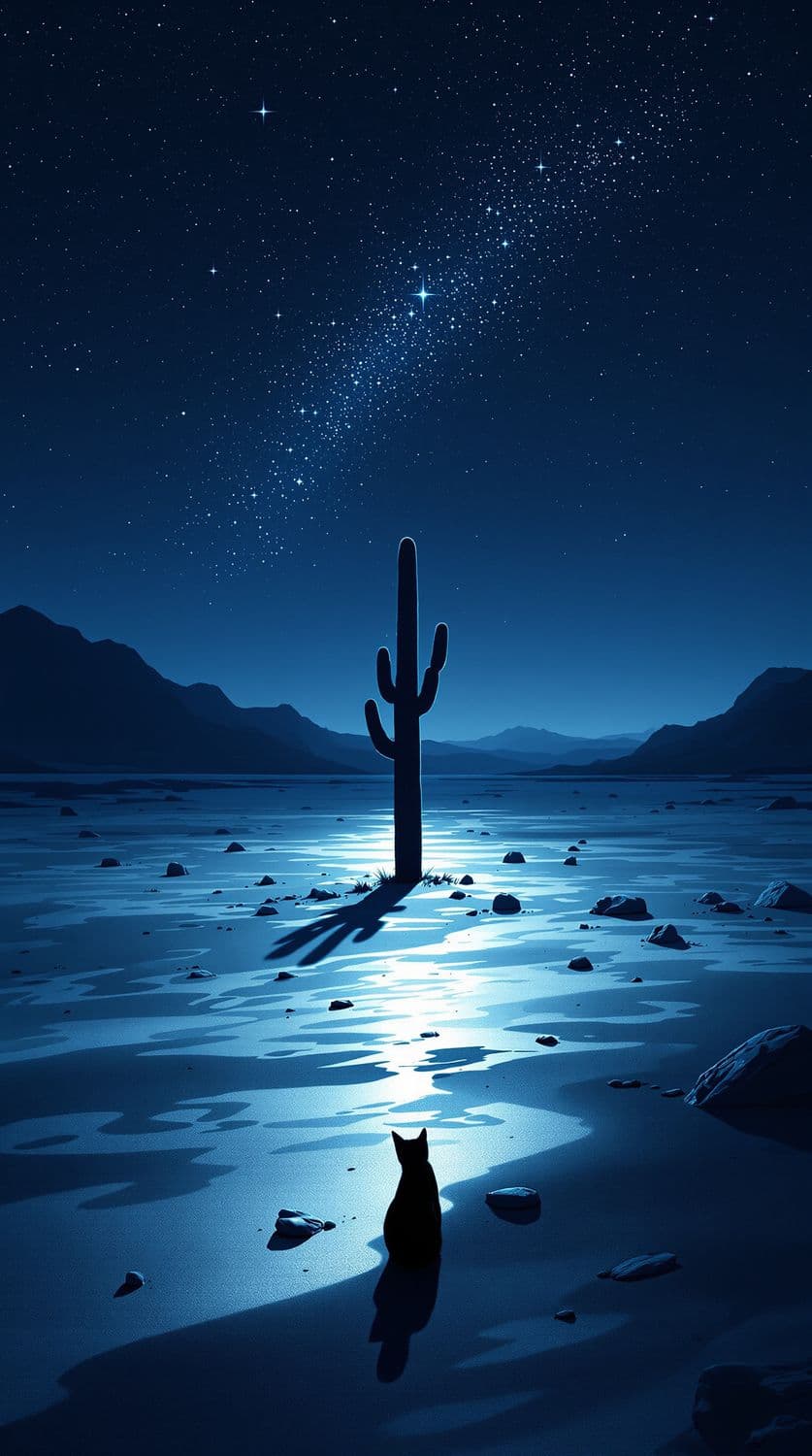 Starlit Desert Solitude