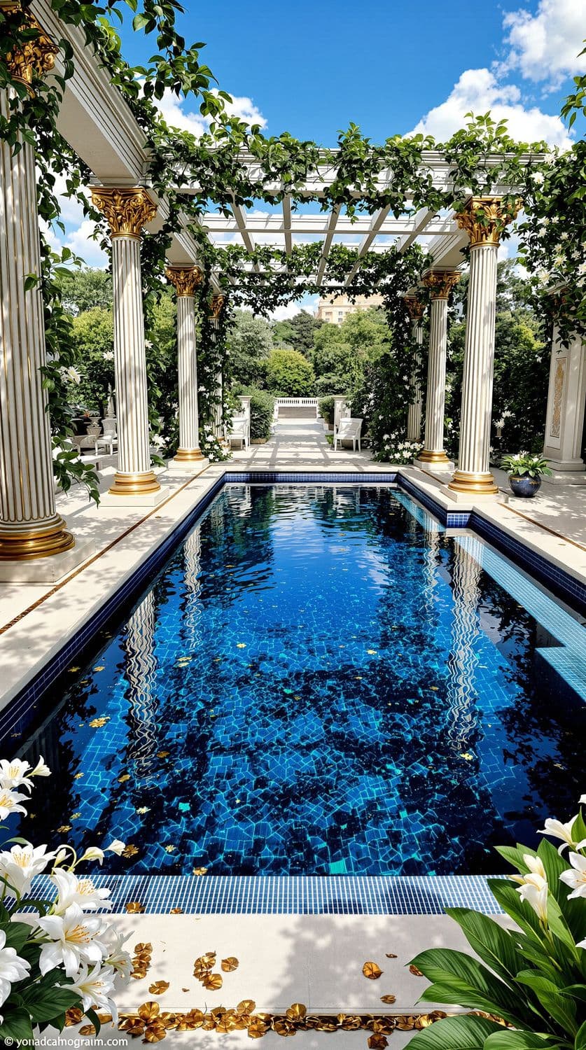 Grand Hellenistic Poolside Retreat