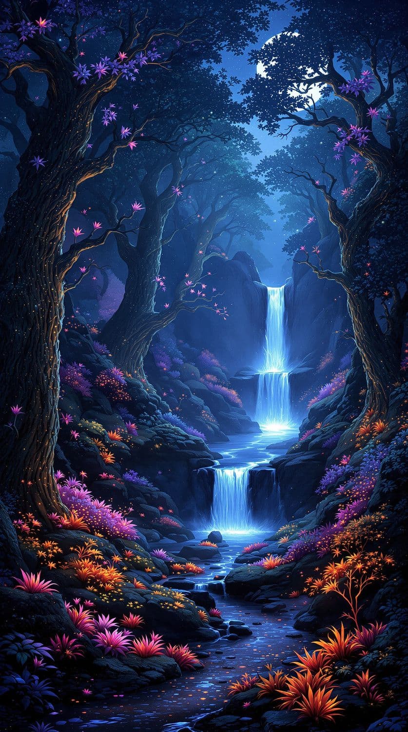 Moonlit Enchanted Forest