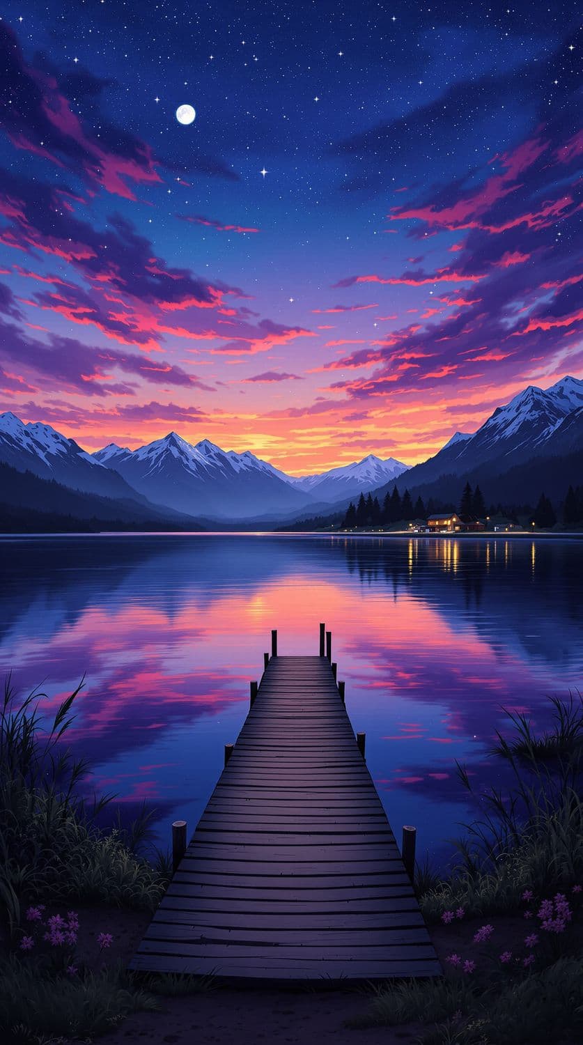 Lakeside Serenity at Dusk