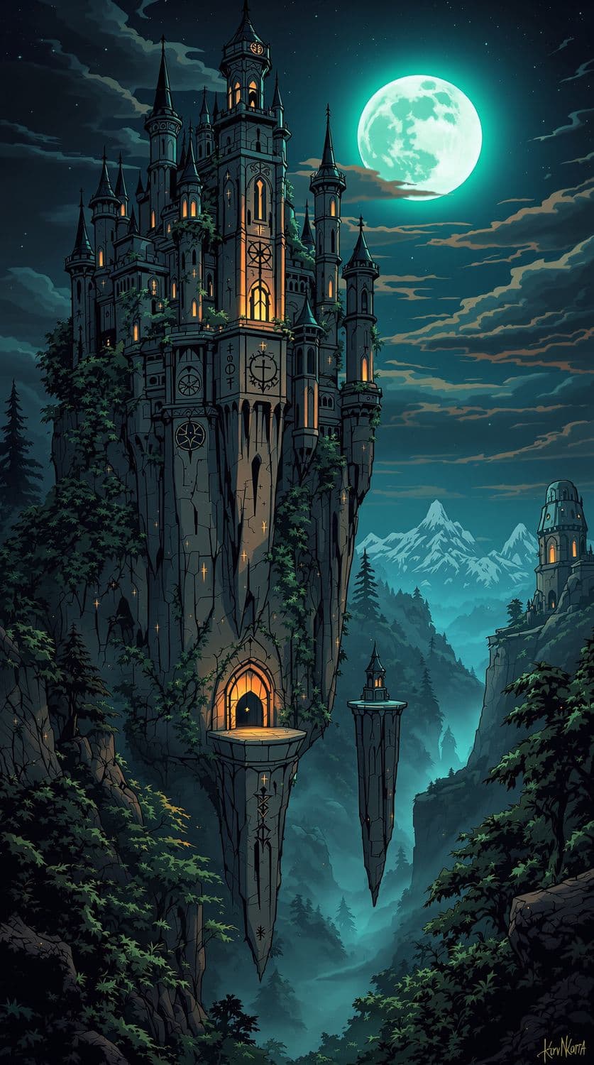 Floating Gothic Fortress