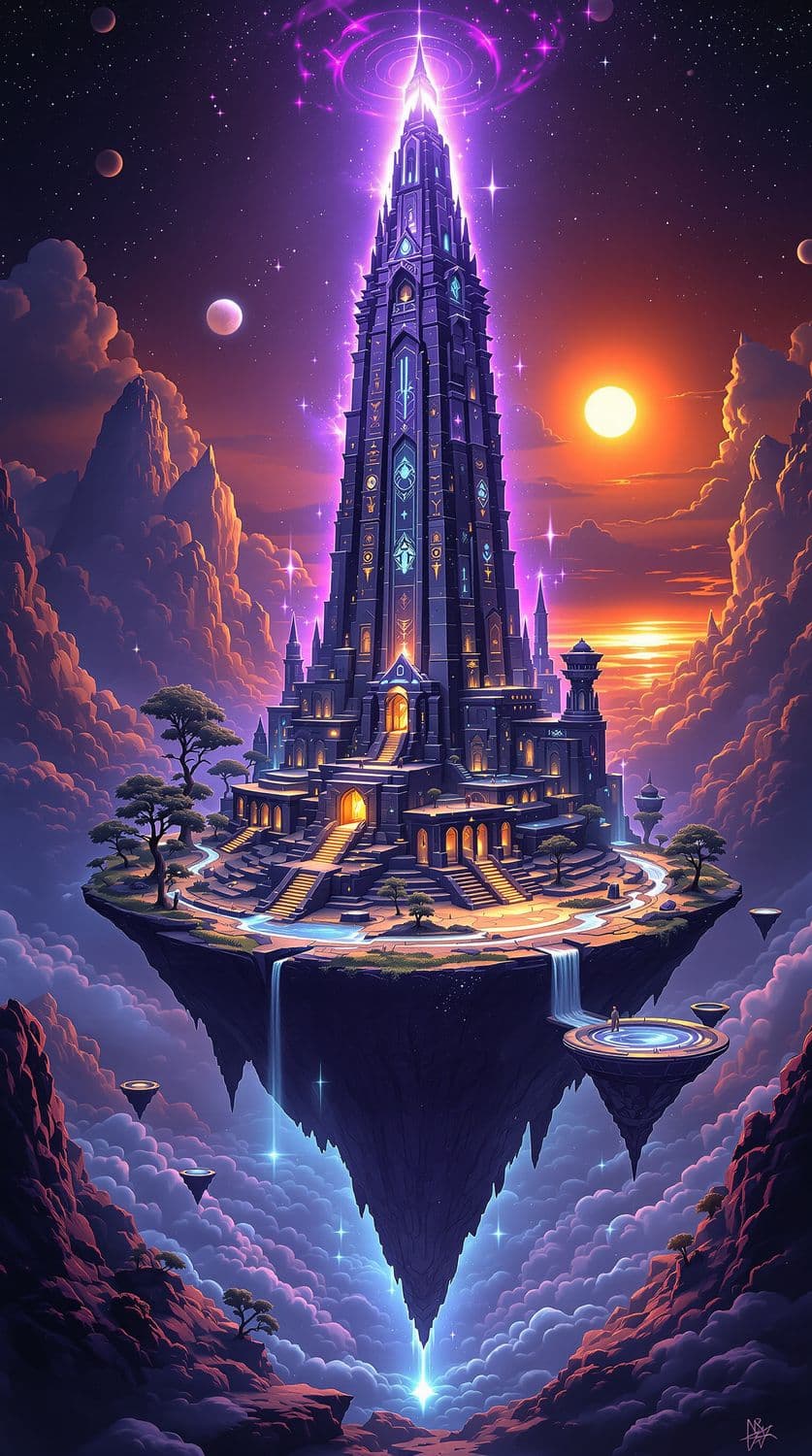 Obsidian Temple in the Cosmos